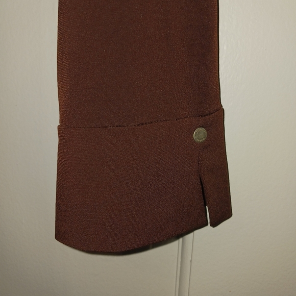 2008-10 CALVIN KLEIN Chocolate Faux Wrap Dress,  Sz 4 NWT - Picture 6 of 14